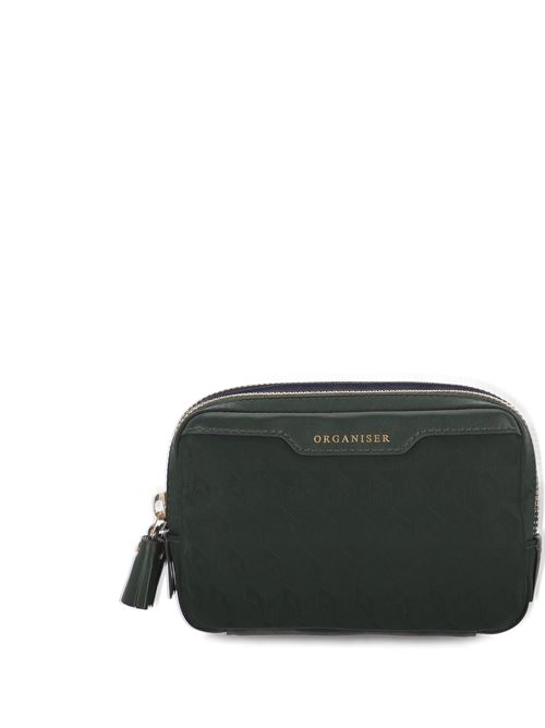 Forest green all-around zip bag ANYA HINDMARCH | 197410DARK HOLLY